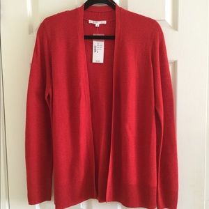 Red Open Cardigan